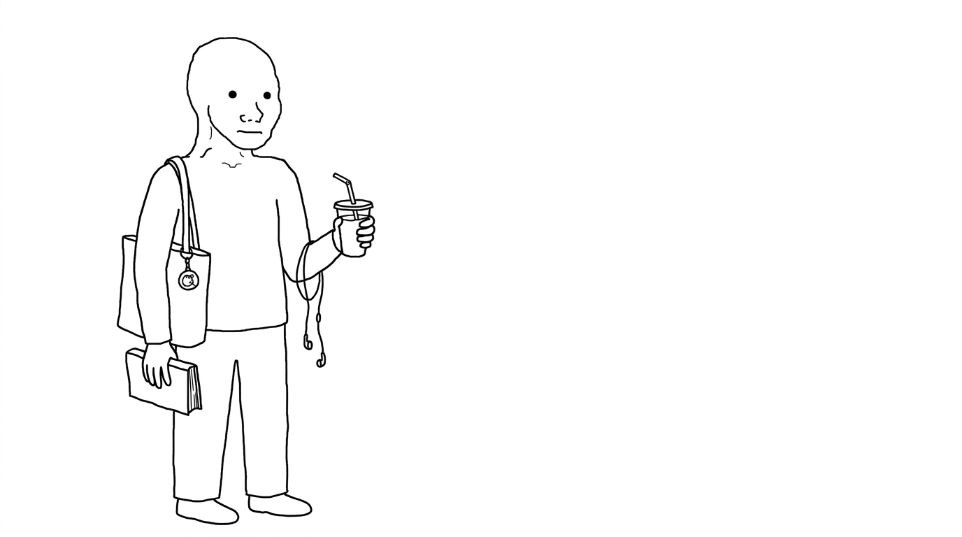 POJAK standing beside empty space for the index result